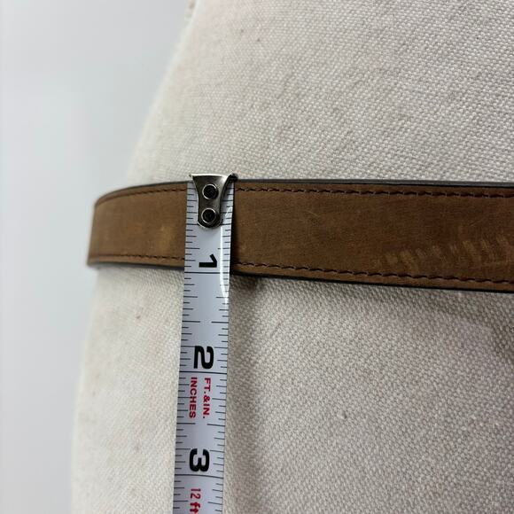 3-D Belt Co. Women\'s Large Cowgirl Belt Western Skinny Brown Leather Western main image 7